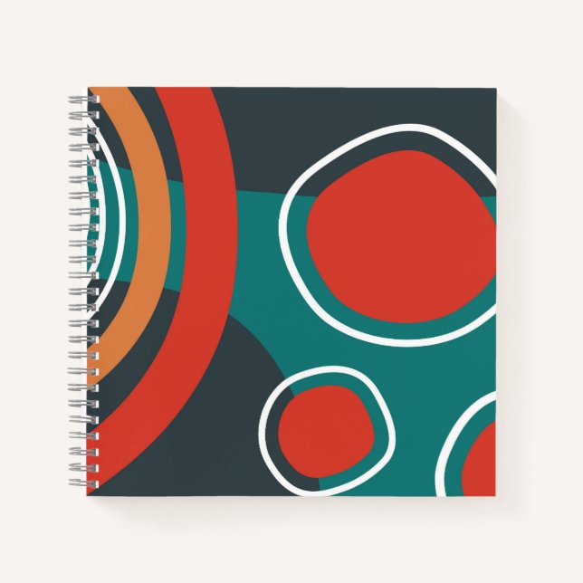 Carnet art de formes abstraites boho (Devant)