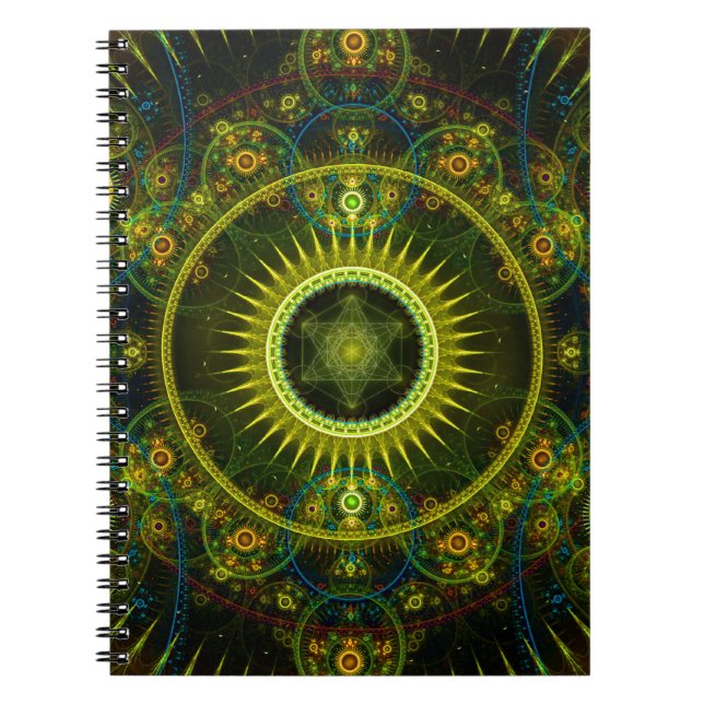 Carnet Art de fractale "de roue de Magick de Metatron" - (Devant)