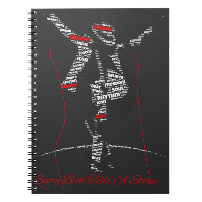 Carnet Art de la typographie musicale | Conception modern (Devant)