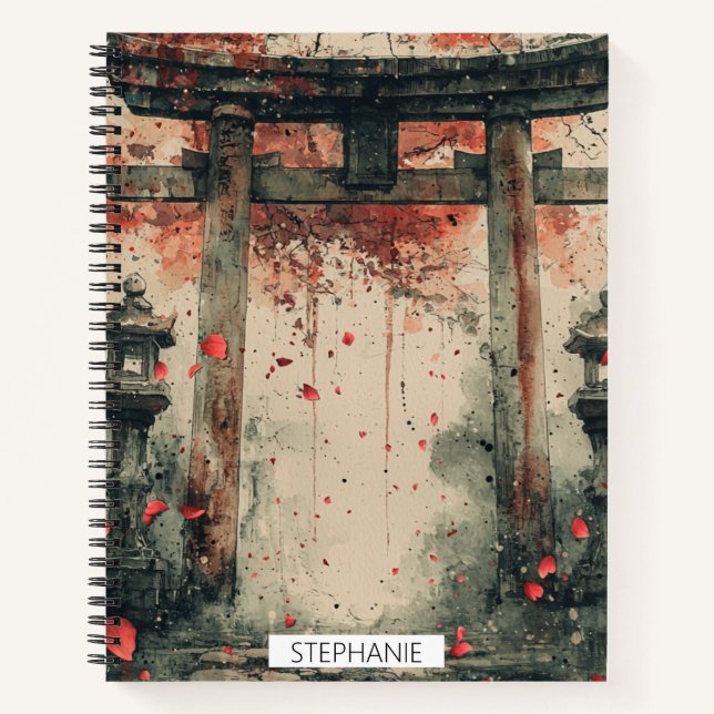 Carnet Art de lavis à l'encre de Sakura Torii (Devant)
