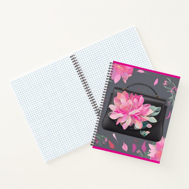 Carnet Art de l'IA Rose en floraison (Intérieur)