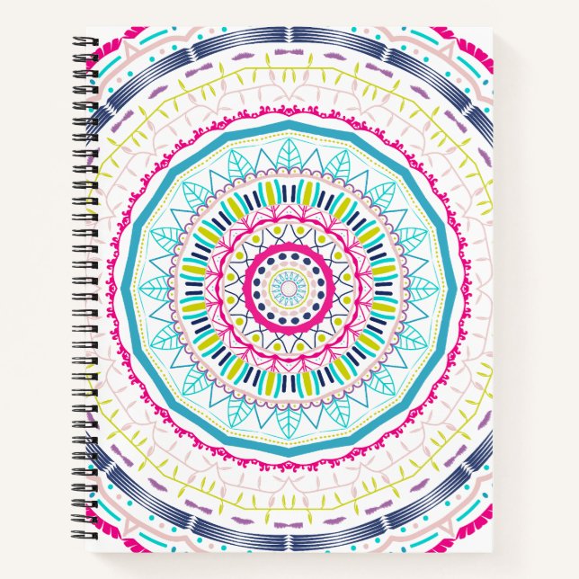 Carnet Art de mandala coloré vibrant (Devant)