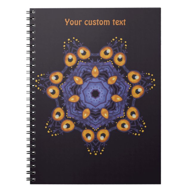 Carnet Art de monstre mandala mignon et effrayant pour Ha (Devant)
