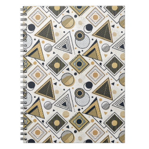 Carnet Art de motif géométrique moderne de triangles et d