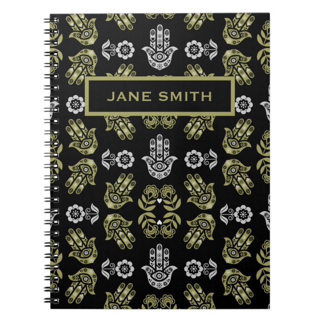 Carnet Art de protection de la main Hamsa (Devant)