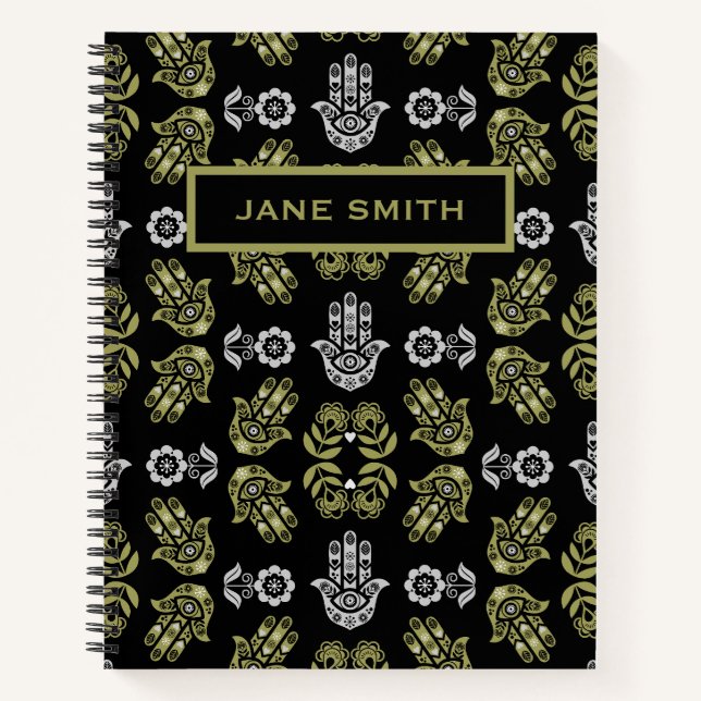 Carnet Art de protection de la main Hamsa (Devant)