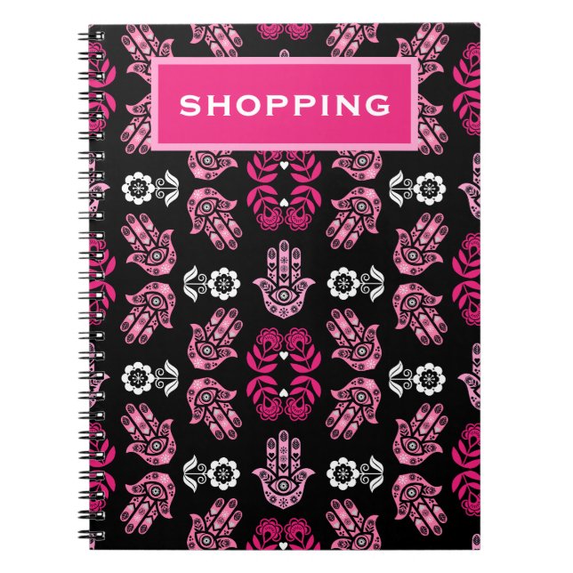 Carnet Art de protection de la main Hamsa (Devant)