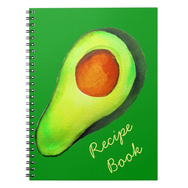 Carnet Art de recette vert addict à l'avocat (Devant)