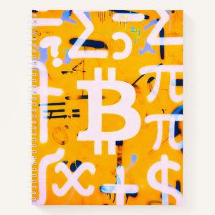 Carnet Art de rue Bitcoin (peinture orange n° 4)
