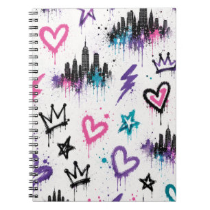 Carnet Art de rue graffiti urbain de la skyline de NYC 