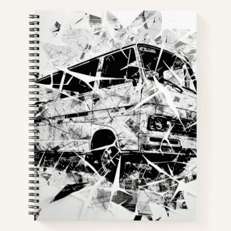 Carnet Art de rue urbain Abstrait camionnette vintage bri