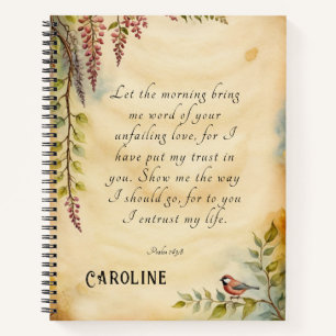 Carnet Art de versets bibliques chrétiens personnalisable