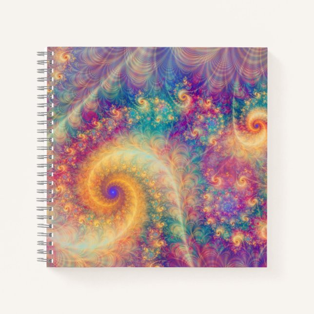 Carnet Art de vortex fractal abstrait de fantaisie fantai (Devant)