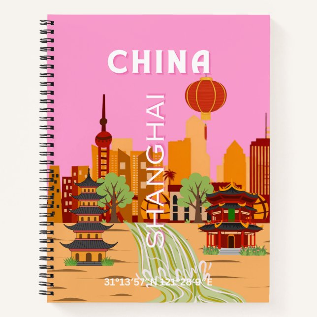 Carnet Art de voyage à Shanghai en Chine (Devant)