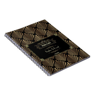 Carnet Art Déco Black Gatsby 1920 Style Wedding planner