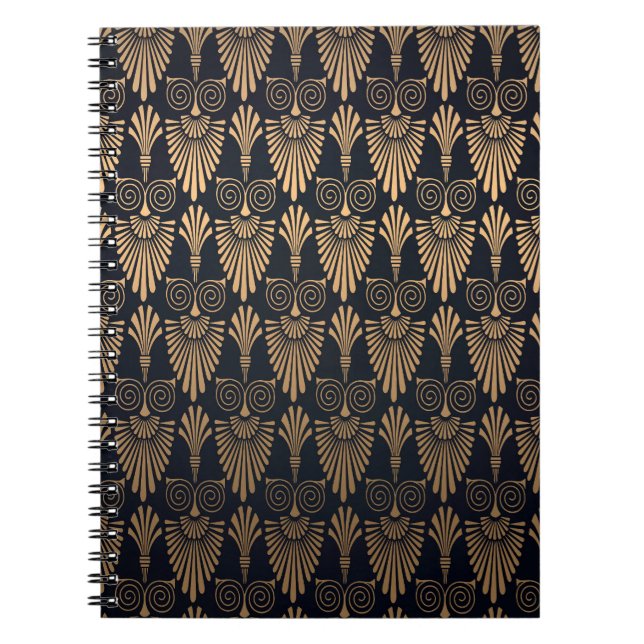 Carnet Art Déco Black Gold : Retro. (Devant)
