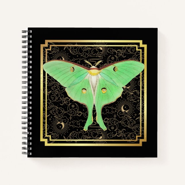 Carnet Art Déco Luna Moth (Devant)