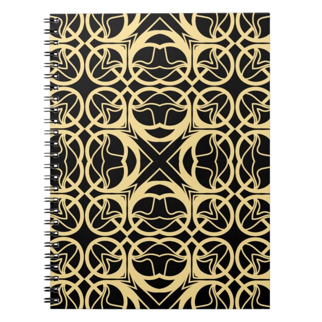 Carnet Art déco moderne vintage couteaux géométriques abs (Devant)