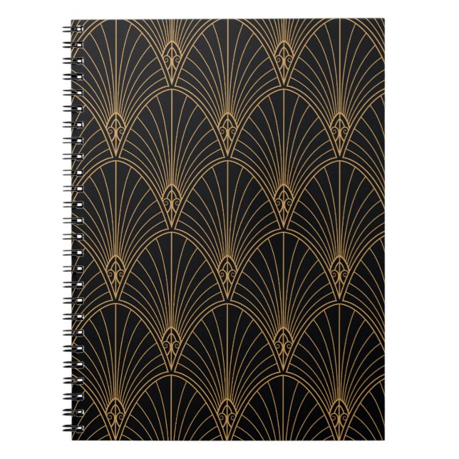 Carnet Art déco : motif géométrique classique. (Devant)