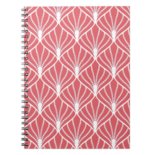 Carnet Art Déco, motif sans couture géométrique. (Devant)
