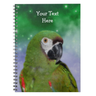 Carnet Art des oiseaux de perroquets de Macaw sévère