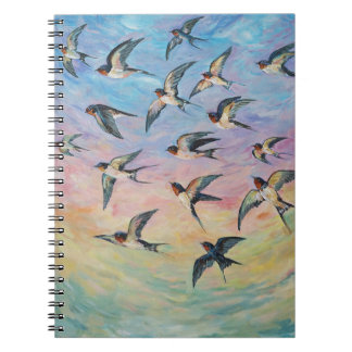 Carnet art des oiseaux migrateurs