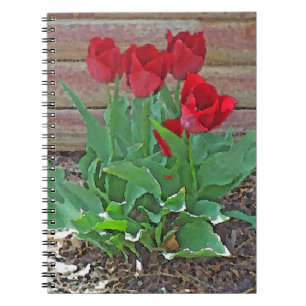 Carnet Art des Tulipes rouges