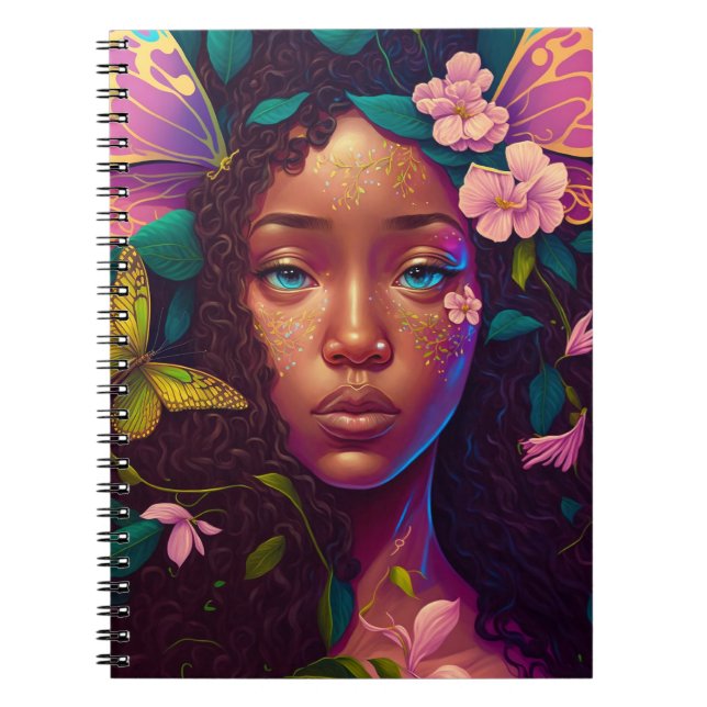 Carnet Art d'Imaginaire Fée Noire Africain (Devant)