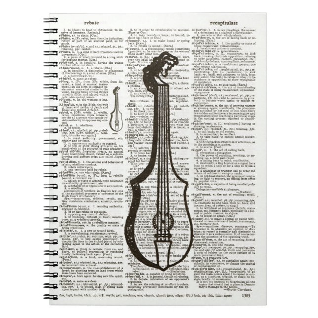 Carnet Art du dictionnaire d'instruments de musique (Devant)