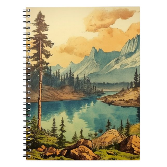 Carnet Art du parc national illustré vintage (Devant)