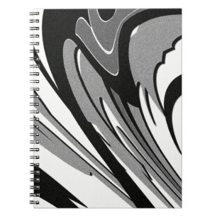 Carnet Art en forme noir et blanc