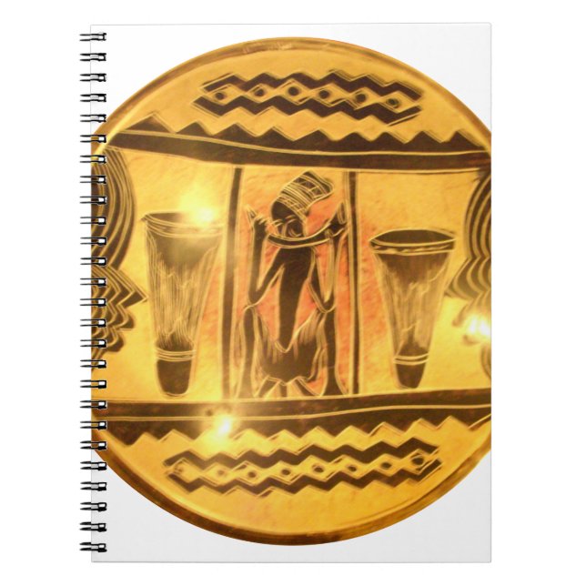 Carnet Art Ethnique Africain d'or Imprimer (Devant)