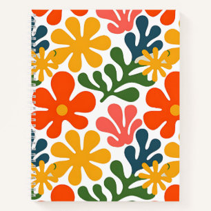 Carnet Art floral abstrait coloré Matisse rétro