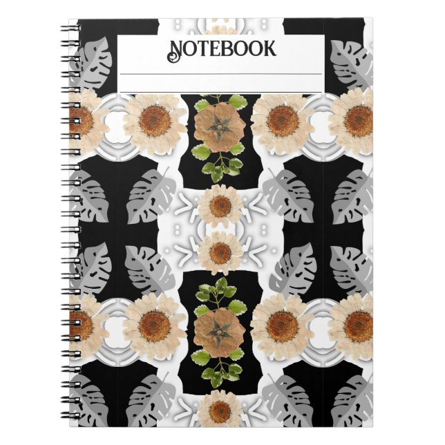 Carnet Art floral abstrait moderne (Devant)