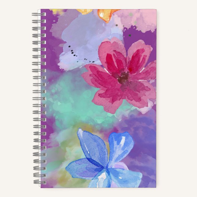 Carnet Art floral coloré  (Recto)
