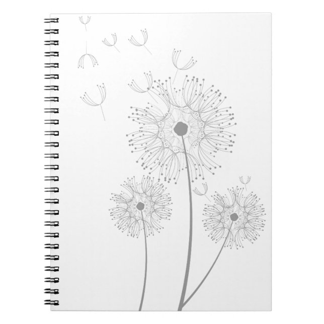 Carnet Art floral moderne pur de pissenlit (Devant)