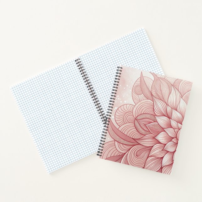 Carnet Art floral rose pâle (Intérieur)
