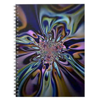 Carnet Art fractal à flux d'énergie iridescent