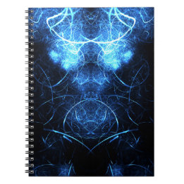 Carnet Art fractal d'énergie de la nébuleuse bleue