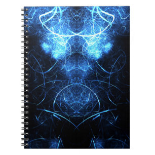 Carnet Art fractal d'énergie de la nébuleuse bleue