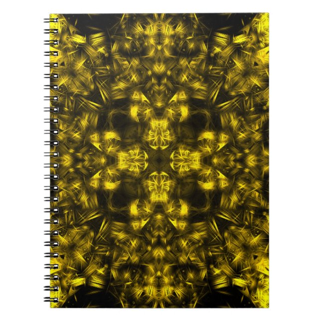 Carnet Art fractal énergétique sacré doré (Devant)