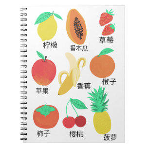 Carnet Art fruité chinois de nourriture d'amusement de