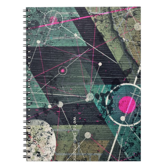 Carnet Art Géométrique Abstrait de Graffiti Numérique (Devant)