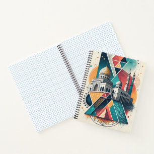 Carnet Art géométrique de mosquée islamique avec des form