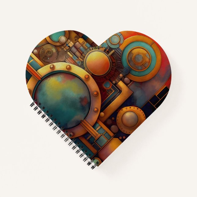 Carnet Art géométrique industriel steampunk (Devant)