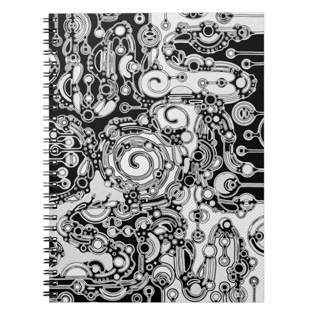 Carnet Art géométrique noir et blanc 3 (Devant)