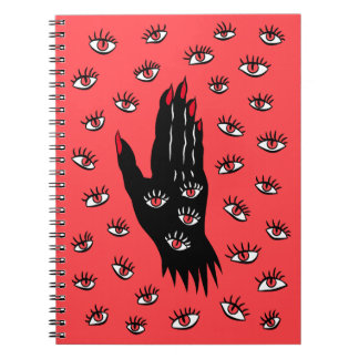 Carnet Art gothique d'Halloween - Yeux Éffrayants à main
