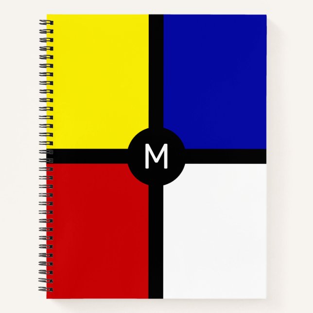 Carnet Art inspiré de Mondrian stylé & Couleurs de base (Devant)
