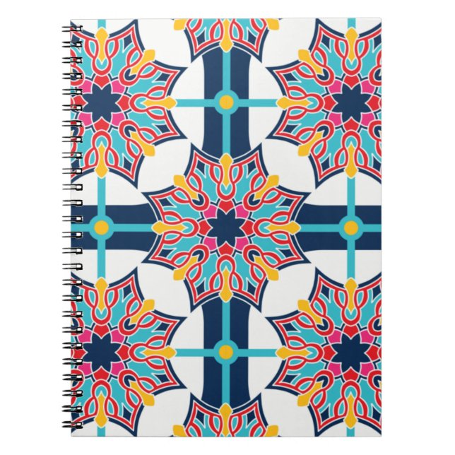 Carnet Art Islamique sans couture coloré (Devant)