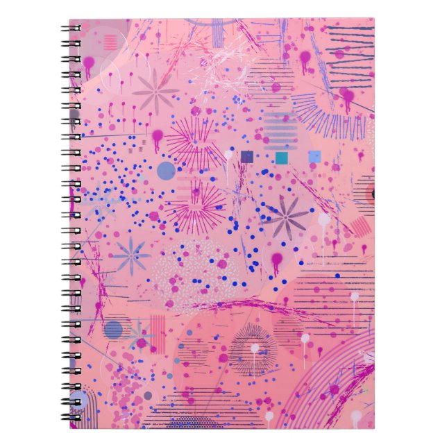 Carnet Art maximaliste Pink Party (Devant)